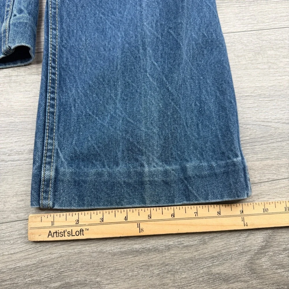 Vintage Cacharel Jeans Mens 38x30 Blue Denim Baggy Wide Leg Relaxed Fit 90s Y2K